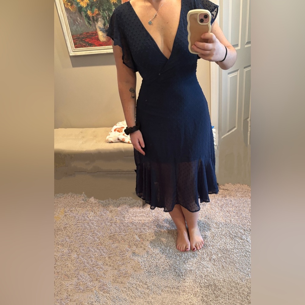 Altar'd State Midnight Blue High Low Dress